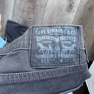 Levi's Charcoal 511 Slim Fit Jeans 34x32